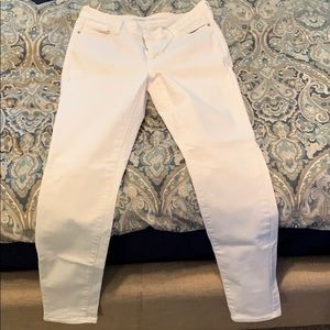 Old Navy Rockstar Mid-rise white jeans